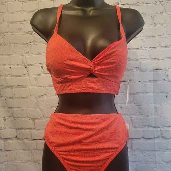 Jessica Simpson Flower Power Solids Twist Front Cami and Bottoms - Picture 1 of 5